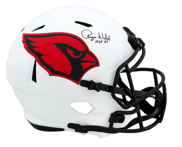 Roger Wehrli Signed Cardinals Lunar Riddell F/S Replica Helmet w/HOF'07 (SS COA)