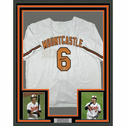 FRAMED Autographed/Signed RYAN MOUNTCASTLE 33x42 White Jersey Beckett COA