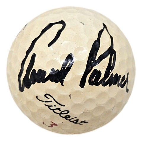 Arnold Palmer Ken Venturi Bobby Nichols Signed Titleist 3 Golf Ball BAS LOA