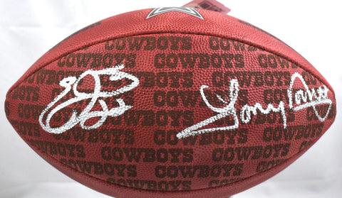 Tony Dorsett Emmitt Smith Autographed Cowboys Duke Football - Beckett W Hologram