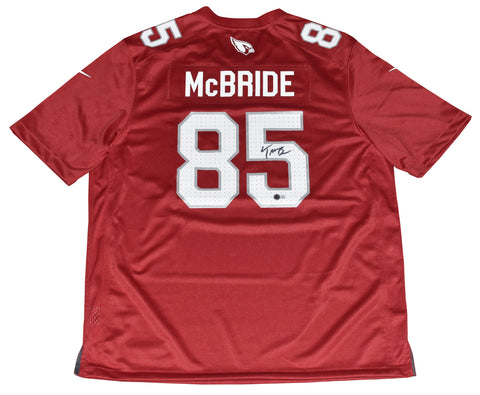 TREY McBRIDE AUTOGRAPHED ARIZONA CARDINALS #85 RED NIKE JERSEY BECKETT