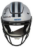 Panthers Luke Kuechly "Keep Pounding" Signed Speed Flex Full Size Helmet BAS