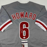 Autographed/Signed Ryan Howard Philadelphia Grey Baseball Jersey JSA COA