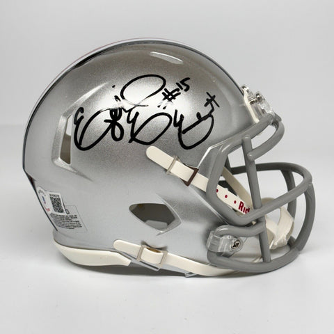 Ezekiel Elliott Autographed Signed Ohio State Mini Helmet Beckett Dallas Cowboys