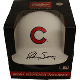 Dansby Swanson Autographed/Signed Chicago Cubs Mini Batting Helmet FAN 46735