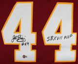 Commanders John Riggins "SB XVII MVP" Signed Maroon M&N Jersey BAS Witnessed