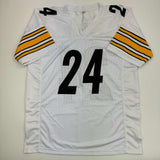 Autographed/Signed Joey Porter Jr. Pittsburgh White Football Jersey JSA COA