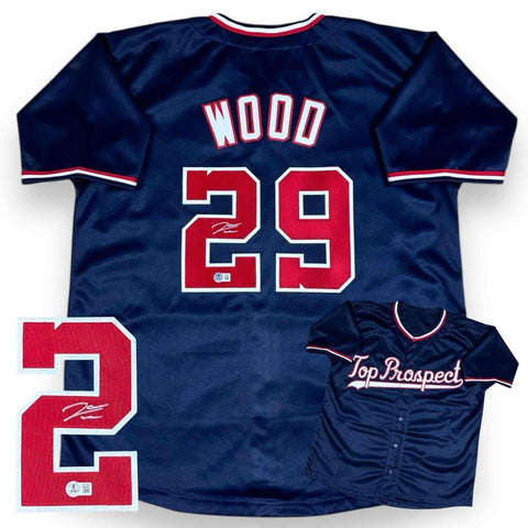 James Wood Autographed SIGNED Jersey - Navy - Beckett Authenticated