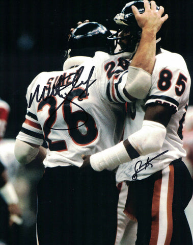 Matt Suhey & Dennis Mckinnon Autographed Chicago Bears 8x10 Photo 30168