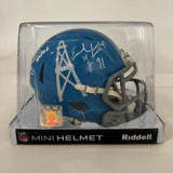 Autographed/Signed Earl Campbell & Warren Moon Oilers Mini Helmet BAS COA