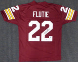 BOSTON COLLEGE EAGLES DOUG FLUTIE AUTOGRAPHED RED JERSEY BECKETT BAS 173514