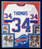 FRAMED BUFFALO BILLS THURMAN THOMAS AUTOGRAPHED SIGNED JERSEY JSA COA