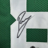 Autographed/Signed Kristaps Porzingis Boston Green Basketball Jersey JSA COA