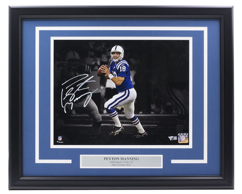 Peyton Manning Signed Framed Spotlight Indianapolis Colts 11x14 Photo Fanatics