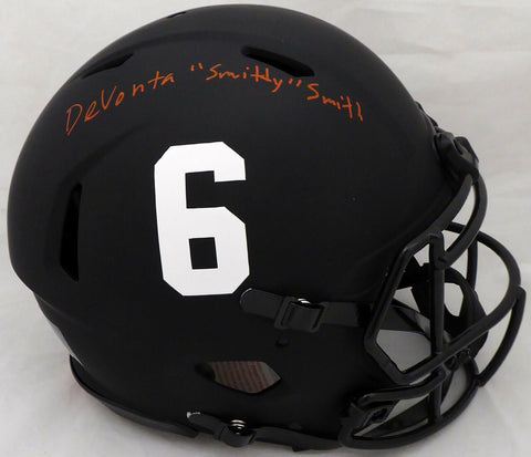 DEVONTA SMITH AUTOGRAPHED ALABAMA ECLIPSE FULL SIZE AUTH HELMET "SMITTY" BECKETT