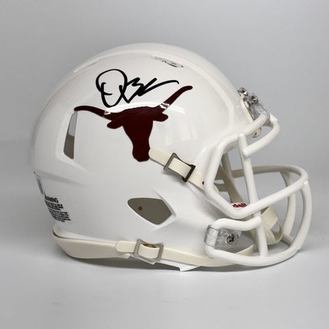 Quinn Ewers Autographed Signed Texas Longhorns Mini Helmet Beckett