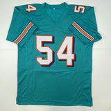 Autographed/Signed Zach Thomas Miami Teal Football Jersey JSA COA Auto