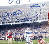 JOE MONTANA & DWIGHT CLARK AUTOGRAPHED 16X20 PHOTO CATCH SKETCH BECKETT 232733