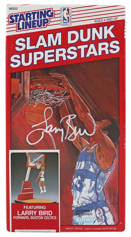 Celtics Larry BIrd Signed Starting Lineup Slam Dunk Superstars BAS Wit #2W012588