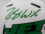 ZACH WILSON AUTO JETS LUNAR ECLIPSE WHITE FULL SIZE SPEED HELMET BECKETT 194728