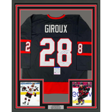 Framed Autographed/Signed Claude Giroux 33x42 Ottawa Black Jersey PSA/DNA COA