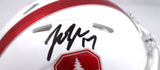 John Lynch Autographed Stanford Speed Mini Helmet - Beckett W Hologram *Black