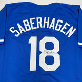 Autographed/Signed Bret Saberhagen Kansas City Dark Blue Baseball Jersey JSA COA