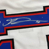 Framed Autographed/Signed Gabriel Gabe Davis 33x42 Buffalo White Jersey BAS COA