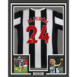 Framed Autographed/Signed Miguel Almiron 35x39 Newcastle United Jersey BAS COA