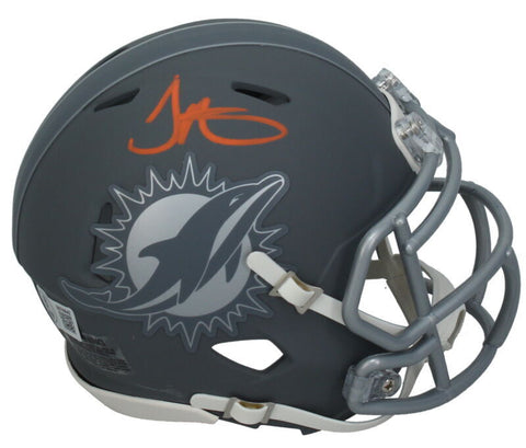 Tyreek Hill Autographed (In Orange) Dolphins Slate Mini Speed Helmet Beckett