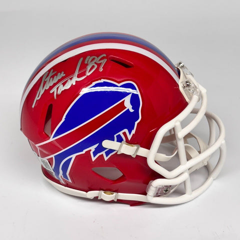 STEVE TASKER SIGNED AUTOGRAPHED BUFFALO BILLS MINI HELMET BECKETT