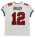 TOM BRADY Autographed "SB LV Champs" White Buccaneers Nike Elite Jersey FANATICS