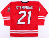 Lee Stempniak Signed Hurricanes Jersey (Beckett COA) Playing career 2005-2018