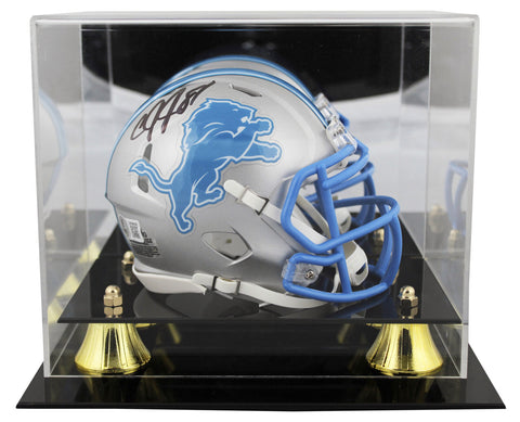 Lions Calvin Johnson Authentic Signed Speed Mini Helmet w/ Case BAS Witnessed