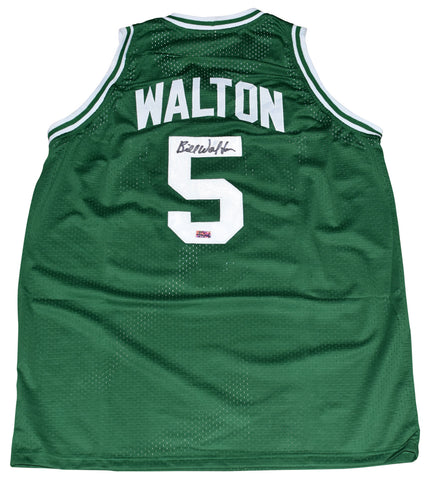 BILL WALTON SIGNED BOSTON CELTICS #5 GREEN BASKETBALL JERSEY COA