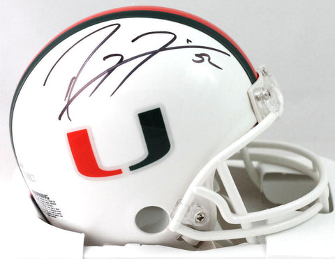 Ray Lewis Autographed Miami Hurricanes Riddell Mini Helmet - JSA Auth *Black