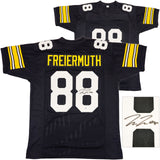 STEELERS PAT FREIERMUTH AUTOGRAPHED SIGNED BLACK JERSEY BECKETT WITNESS 230013