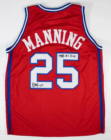 Danny Manning Signed Los Angeles Clippers Red Jersey (JSA COA)#1 Overall Pk 1988