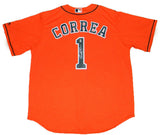 CARLOS CORREA SIGNED AUTOGRAPHED HOUSTON ASTROS ORANGE MAJESTIC JERSEY MLB HOLO