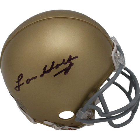 Lou Holtz Autographed Notre Dame Fighting Irish VSR4 Mini Helmet Beckett 46589