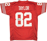 SAN FRANCISCO 49ERS JOHN TAYLOR AUTOGRAPHED RED JERSEY BECKETT WITNESS 232607