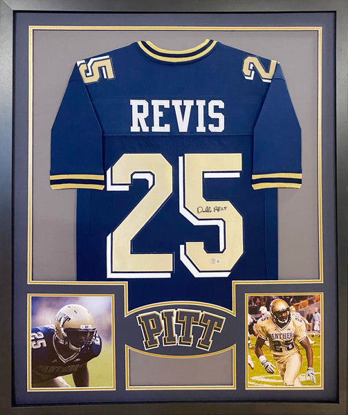 Darrelle Revis Autographed Signed Framed Pitt Panthers Jets Jersey BECKETT