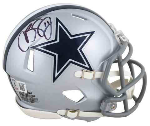 Cowboys Cole Beasley Authentic Signed Speed Mini Helmet BAS Witnessed