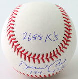 David Cone Autographed Rawlings OML Baseball w/ 3 Stats - JSA W Auth *Blue