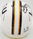 ODELL BECKHAM JR. AUTOGRAPHED LSU WHITE SPEED MINI HELMET BECKETT WITNESS 235090