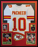 FRAMED KANSAS CITY CHIEFS ISIAH PACHECO AUTOGRAPHED SIGNED JERSEY JSA COA