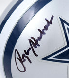 Staubach Pearson Signed Cowboys Mini Helmet w/Hail Mary Date-Beckett W Holo