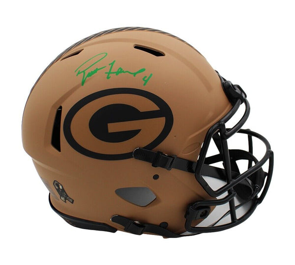 Brett Favre Signed Green Bay Packers Speed Authentic Salute to Service 2 Helmet
