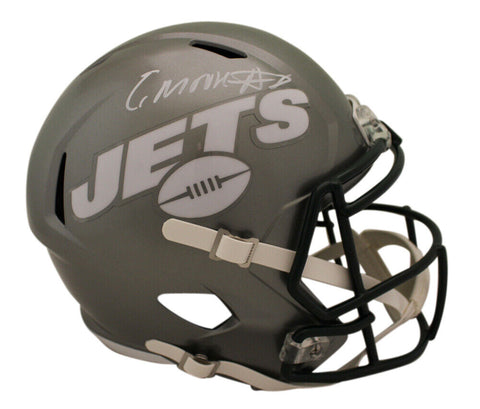 Elijah Moore Autographed/Signed New York Jets F/S Flash Helmet Beckett 38706