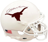 QUINN EWERS AUTOGRAPHED SIGNED TEXAS WHITE SCHUTT MINI HELMET BECKETT QR 201715